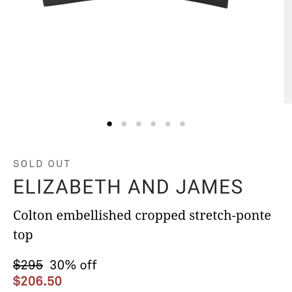 *SOLD* Elizabeth and James Colton Embellished Crop Top - Picture 8 of 10